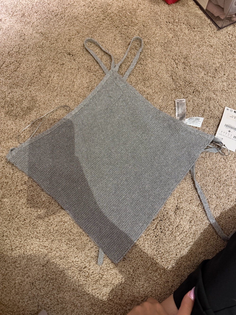 Zara Silver Gray Knit Tank Top